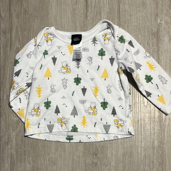 Disney Kids Long Sleeve Shirt with Bear and Tree Print 6-12M - Picture 1 of 1